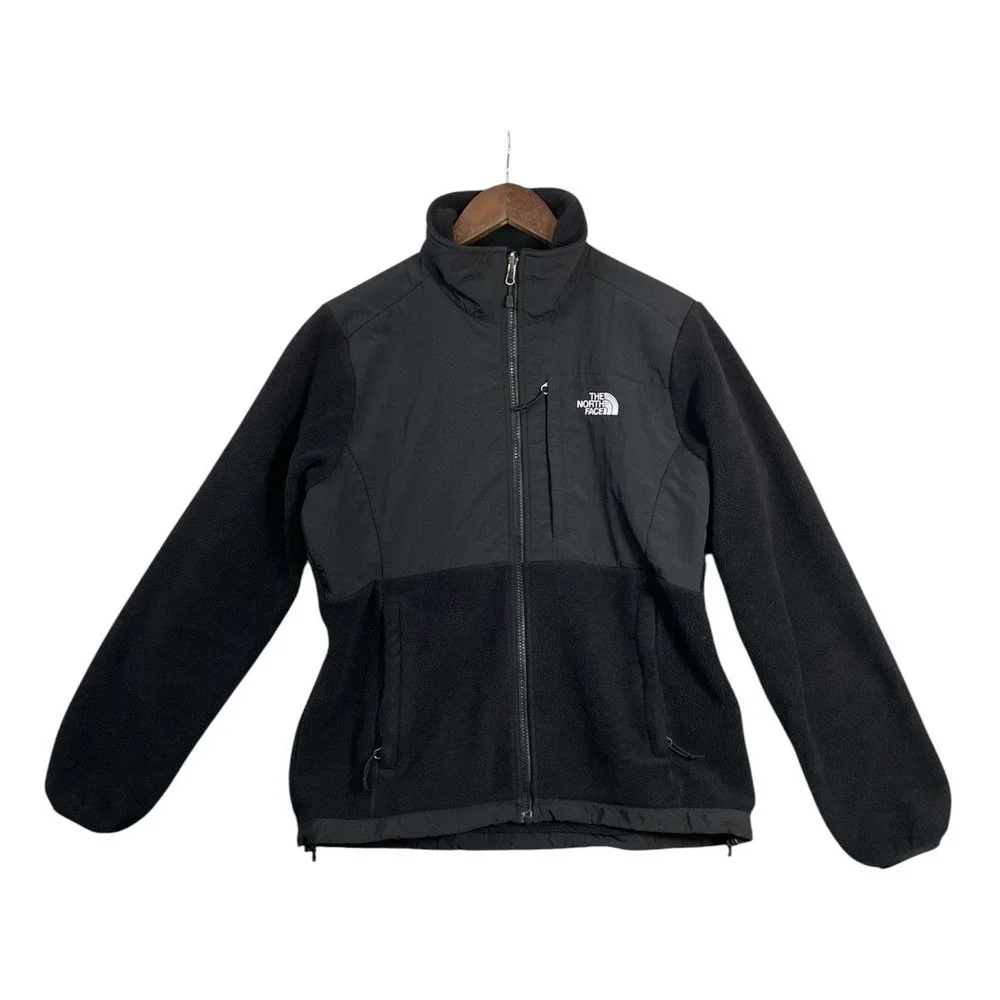 The North Face Womens Denali Jacket M Black Polartec Fleece Full Zip Outdoor
